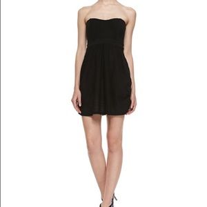 Free People Black Tie-Back Strapless Mini Dress